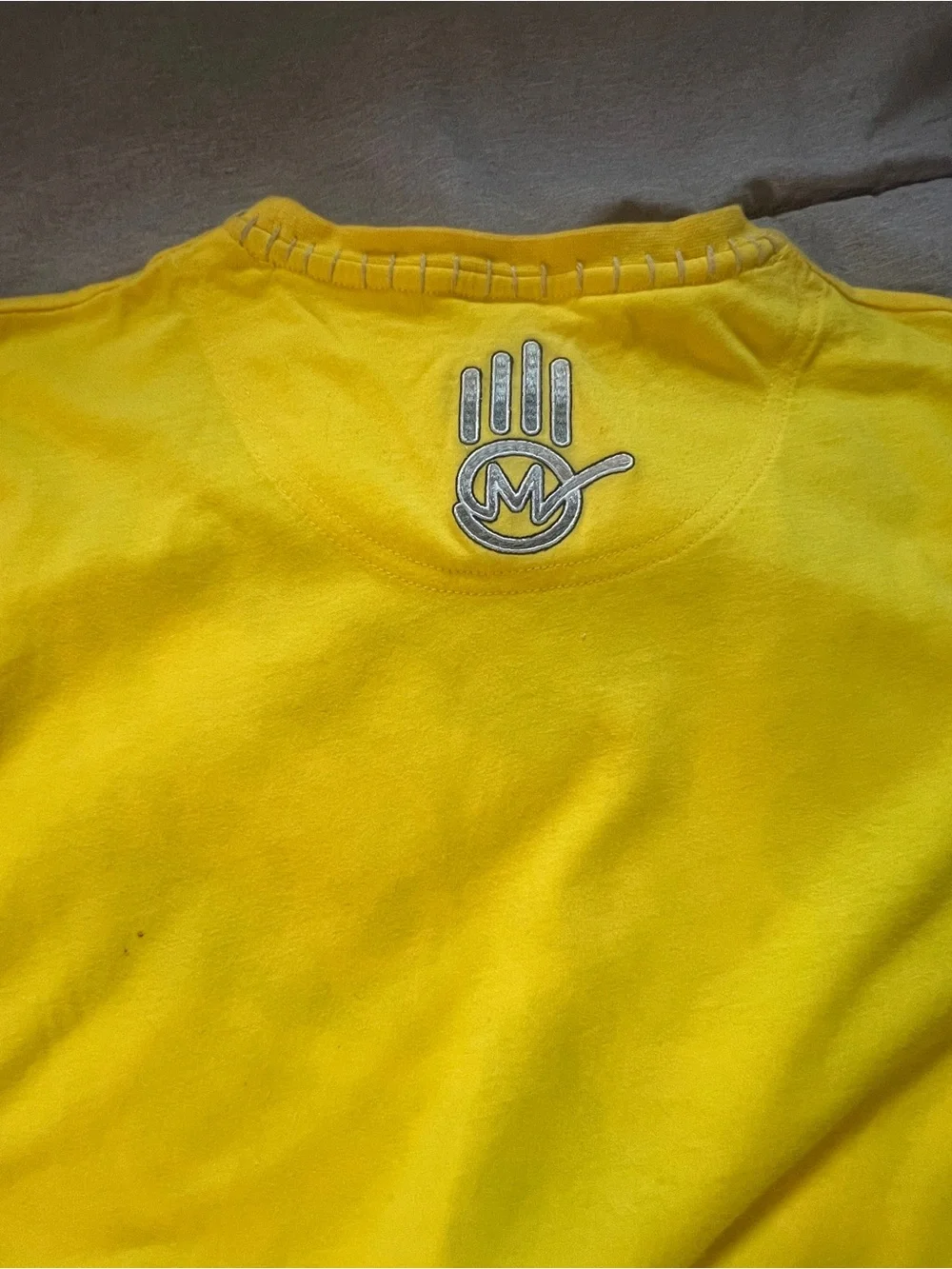 Miskeen Y2K Skull Graphic Tee XXL Yellow Streetwear - Picture 4 of 6